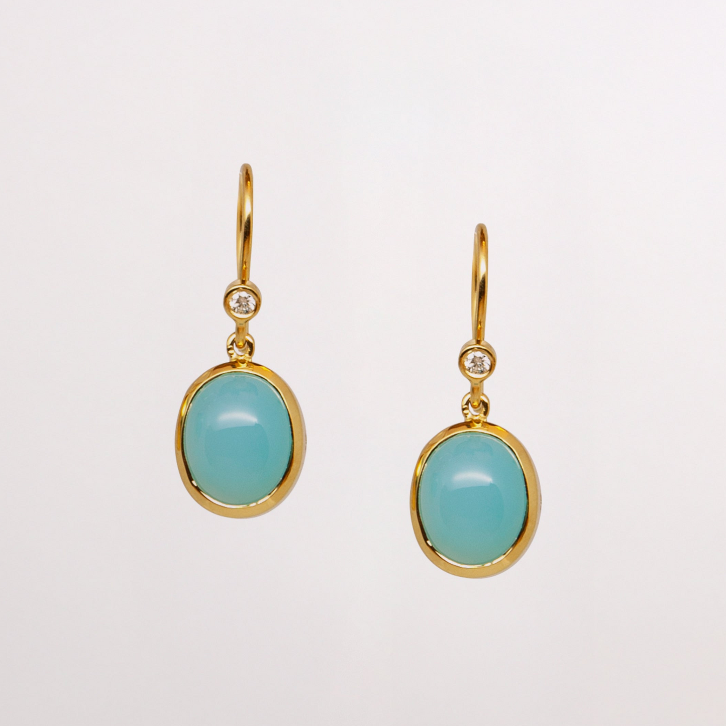 Chalcedony Gold Earrings - Amilla Jewelry