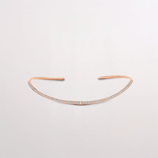 Rose Gold Diamond Necklace Choker - Amilla Jewelry