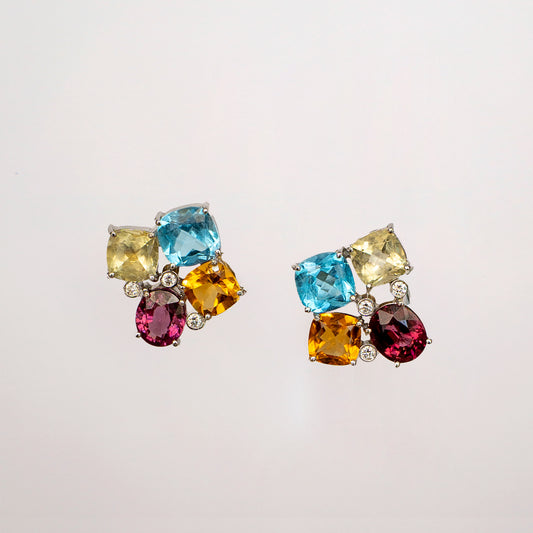 Multi Color Stud Earrings - Amilla Jewelry