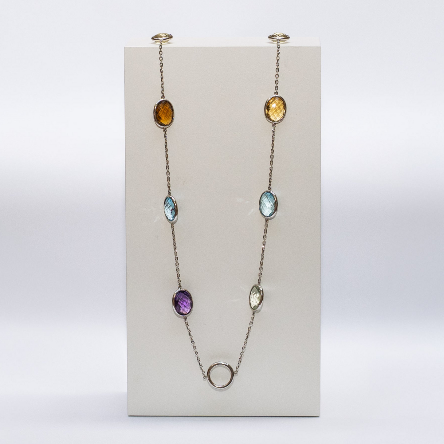 Multi Color Necklace Oval - Amilla Jewelry