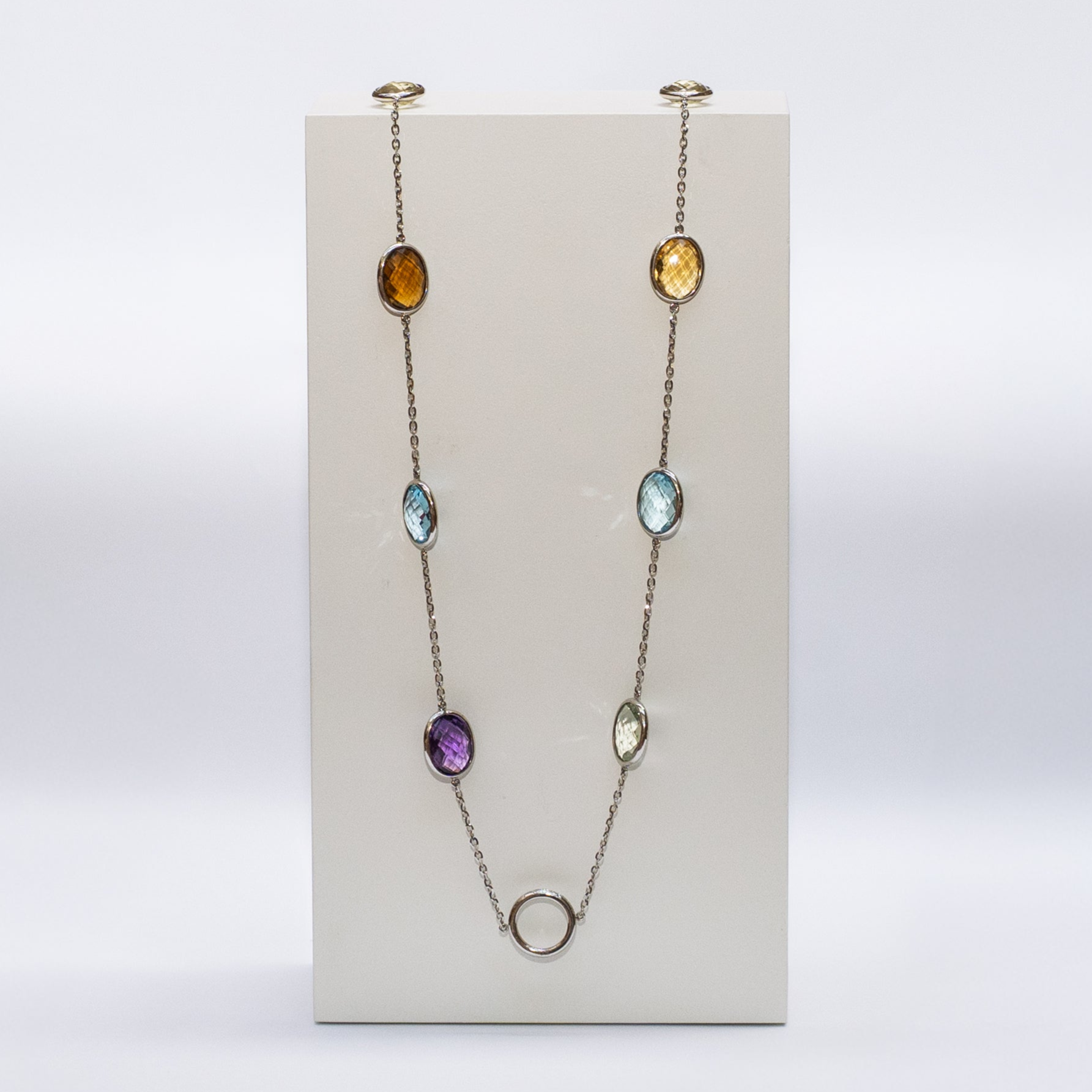 Multi Color Necklace Oval - Amilla Jewelry
