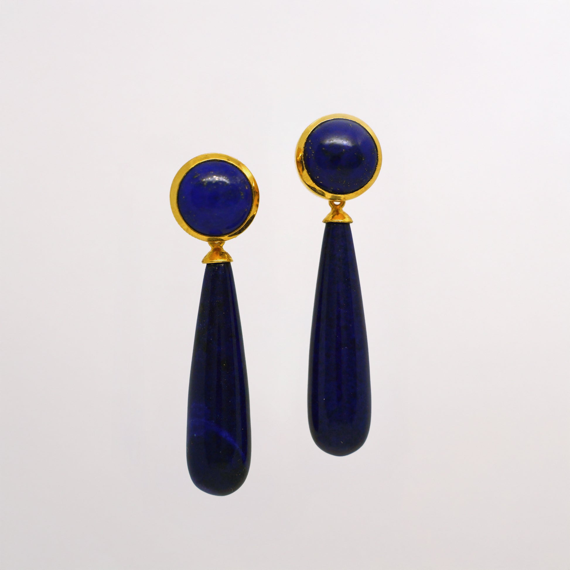 Lapis Lazuli Gold Stud Earrings - AMILLA Jewelry