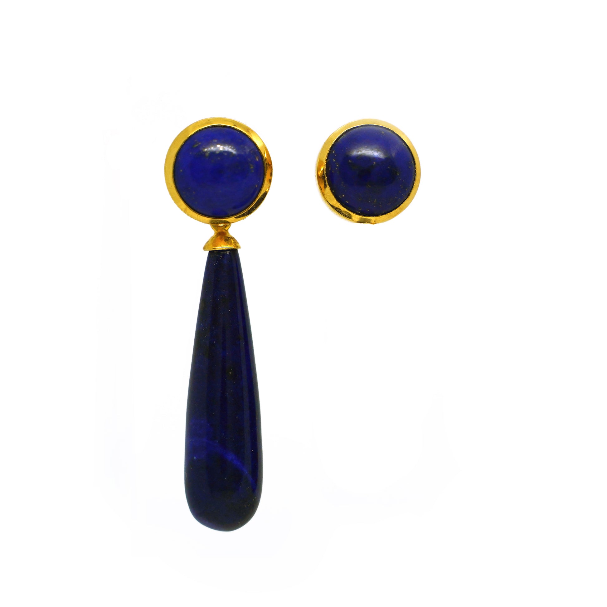 Lapis Lazuli Gold Stud Earrings - AMILLA Jewelry