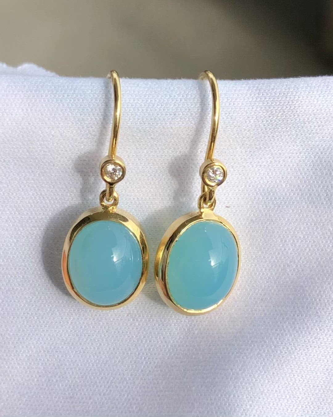 Chalcedony Gemstone Earrings - Amilla Jewelry